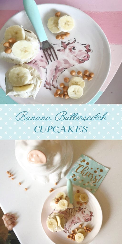 Banana butterscotch cupcakes