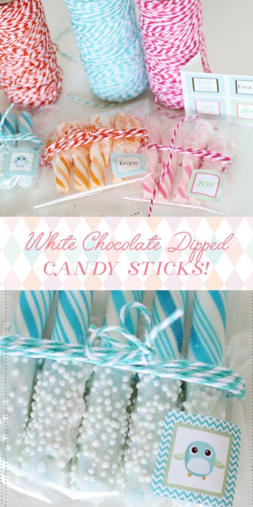 White Chocolate dipped Candy Sticks Live Sweet