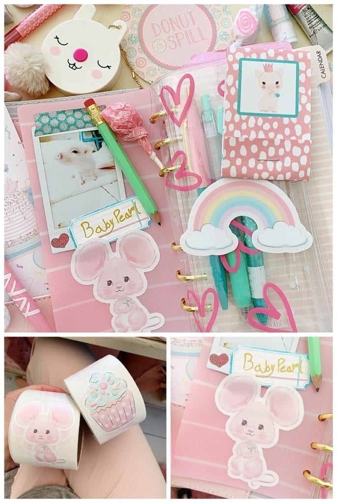 live sweet stickers and planner items