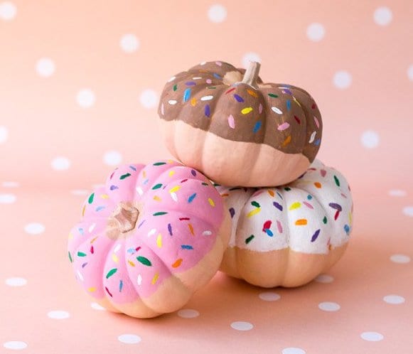 Painted Donut Pumpkins