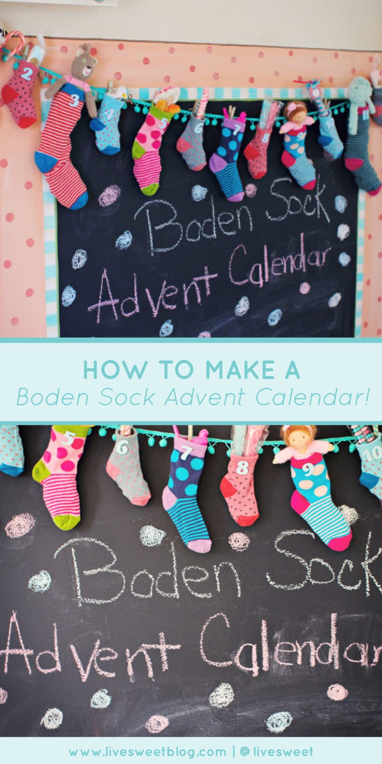 HowTo Make a Mini Boden Sock Advent Calendar! Live Sweet